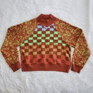 Free People Movement Good Times Printed Sweatshirt. NWOT